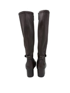Cole Haan Brown Leather Knee-High Heeled Boots - back