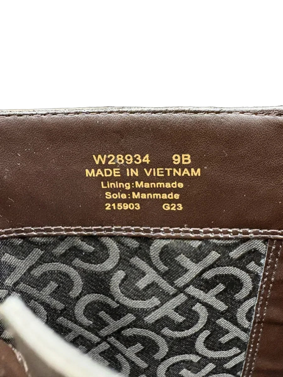 Cole Haan Brown Leather Knee-High Heeled Boots - label