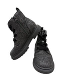 Cat & Jack Black Glitter Combat Boots Kids - detail