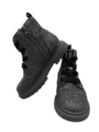 Cat & Jack Black Glitter Combat Boots Kids - detail