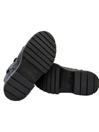 Cat & Jack Black Glitter Combat Boots Kids - back