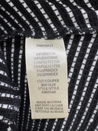 Max Studio Black White Striped Twist-Front Midi Dress - label