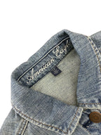 American Eagle Light Wash Denim Trucker Jacket - tag