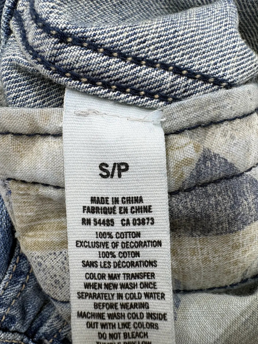 American Eagle Light Wash Denim Trucker Jacket - label