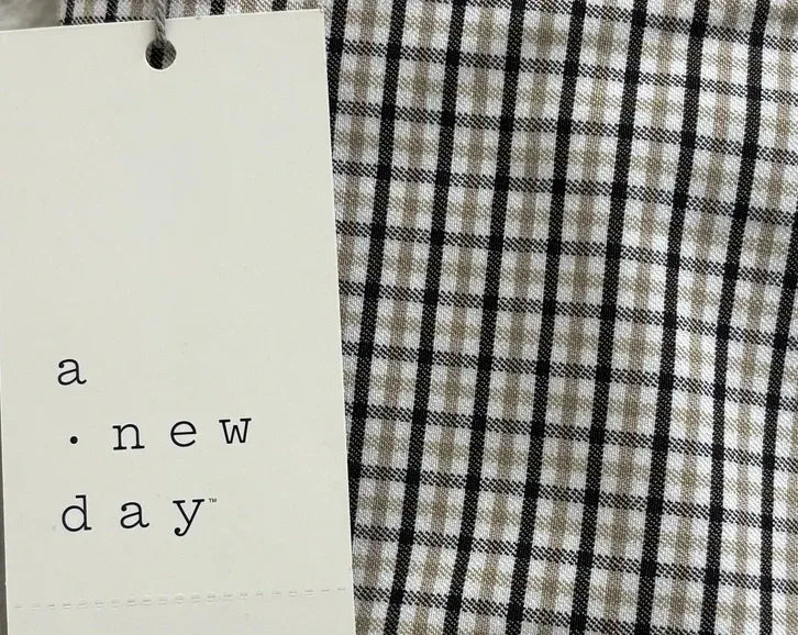 A New Day Brown Plaid Skinny Ankle Pants Size 10 - tag