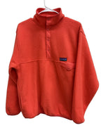 GAP Orange Fleece Snap Pullover Size S - front