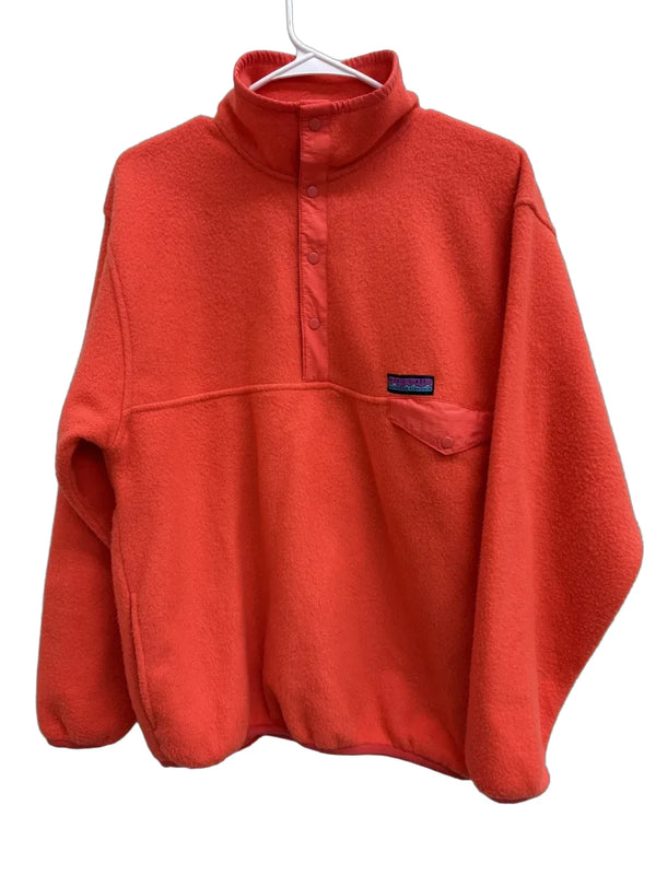 GAP Orange Fleece Snap Pullover Size S - front