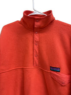 GAP Orange Fleece Snap Pullover Size S - detail