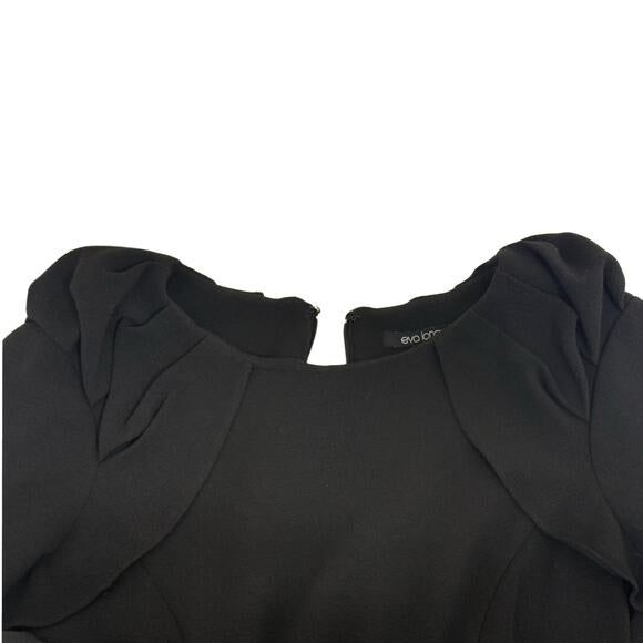 Eva Longoria black short sleeve dress for women in size petite 0