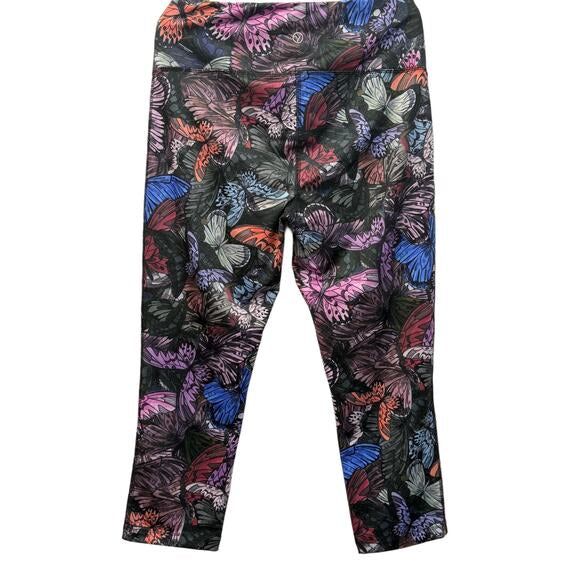 Vogo Athletica woman's yoga pants purple floral in size L