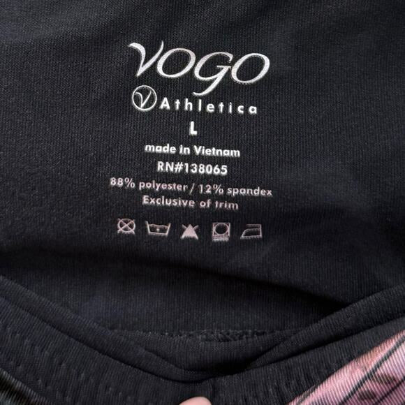 Vogo Athletica woman's yoga pants purple floral in size L