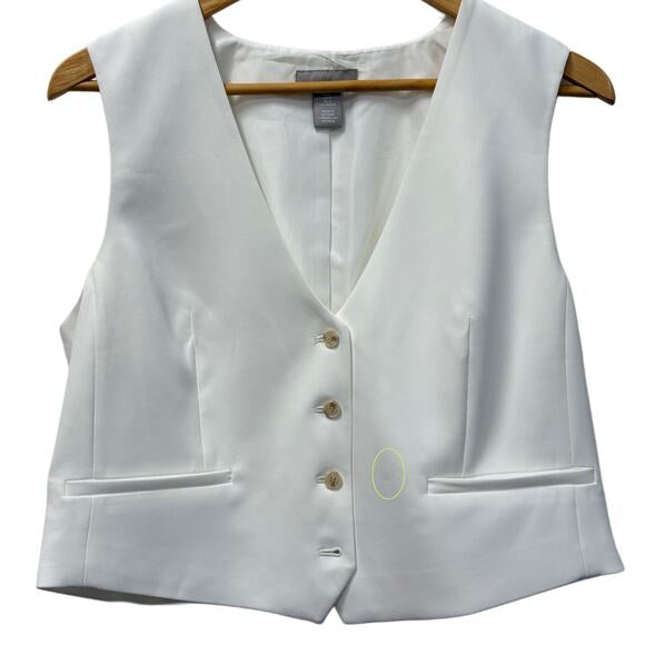 H&M white vest in size M for women