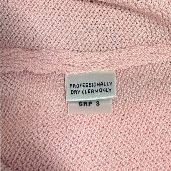 St. John Collection Pink Knit Pants Size 2 USA Made Elastic Waist Luxury Knit