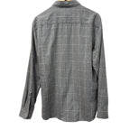 Marc Anthony slim fit men's checkered grey button down shirt in size L