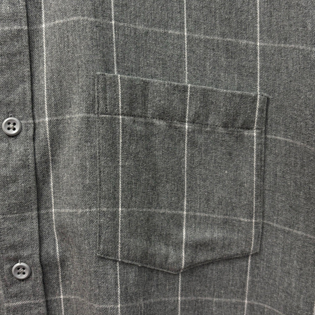 Marc Anthony slim fit men's checkered grey button down shirt in size L