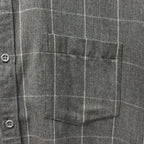 Marc Anthony slim fit men's checkered grey button down shirt in size L