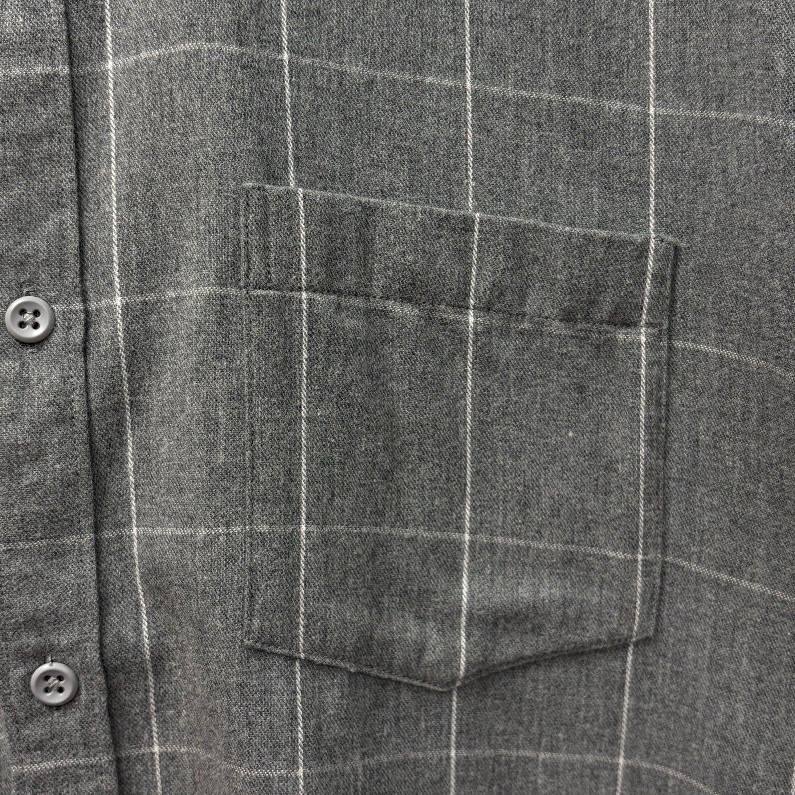 Marc Anthony slim fit men's checkered grey button down shirt in size L