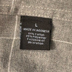 Marc Anthony slim fit men's checkered grey button down shirt in size L