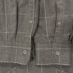 Marc Anthony slim fit men's checkered grey button down shirt in size L
