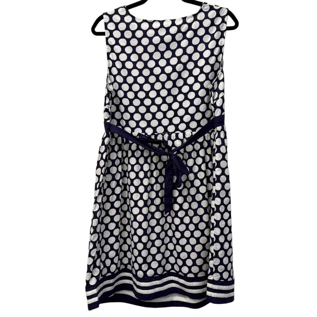 JoJo Maman Bébé Polka Dot Print Dress Navy/White Size 14