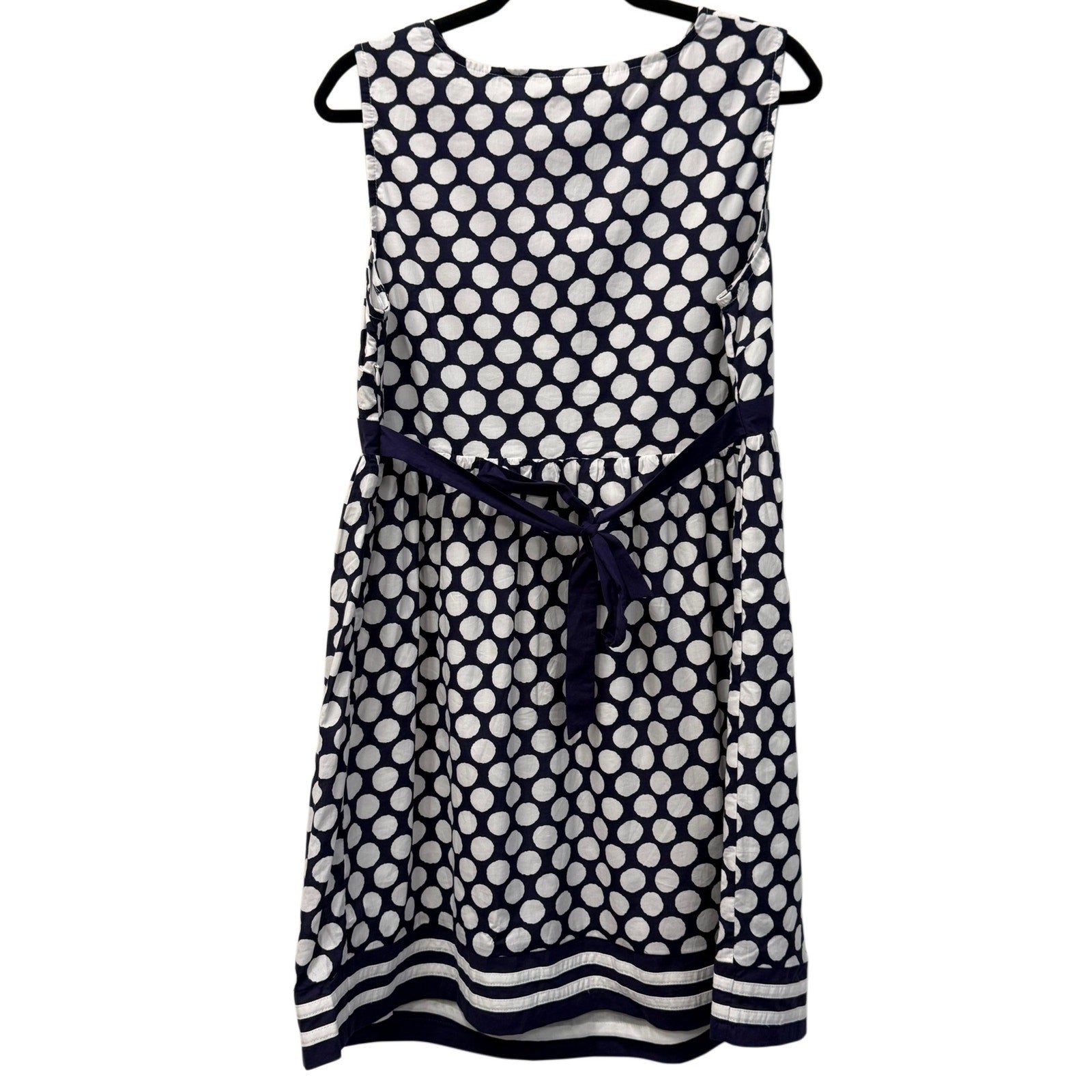 JoJo Maman Bébé Polka Dot Print Dress Navy/White Size 14