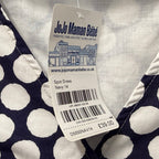 JoJo Maman Bébé Polka Dot Print Dress Navy/White Size 14