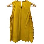 Loft woman's short sleeve top in mustard yellow size s/p