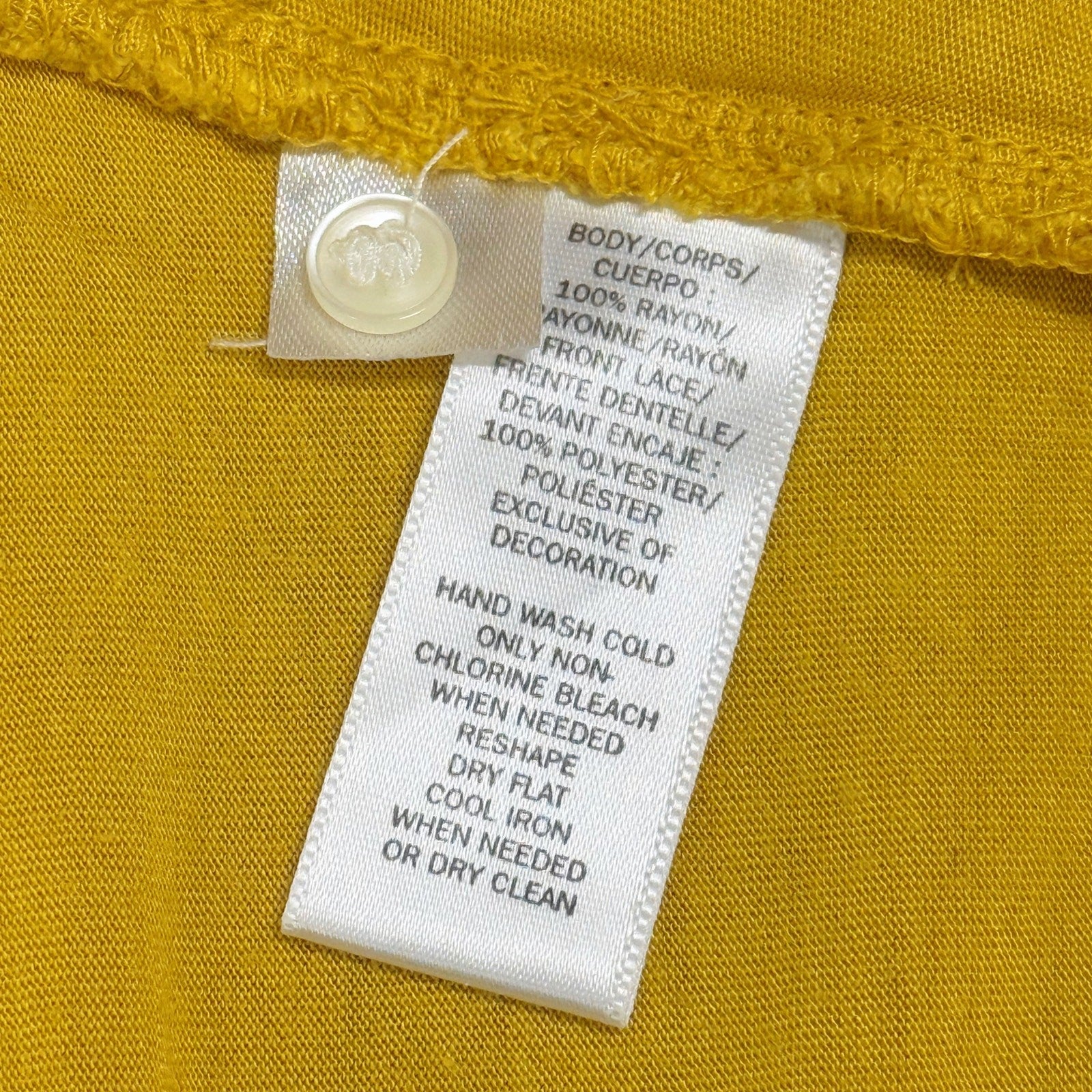 Loft woman's short sleeve top in mustard yellow size s/p
