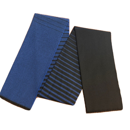 Allen Edmonds Men’s scarf 100% wool in stripe black and navy