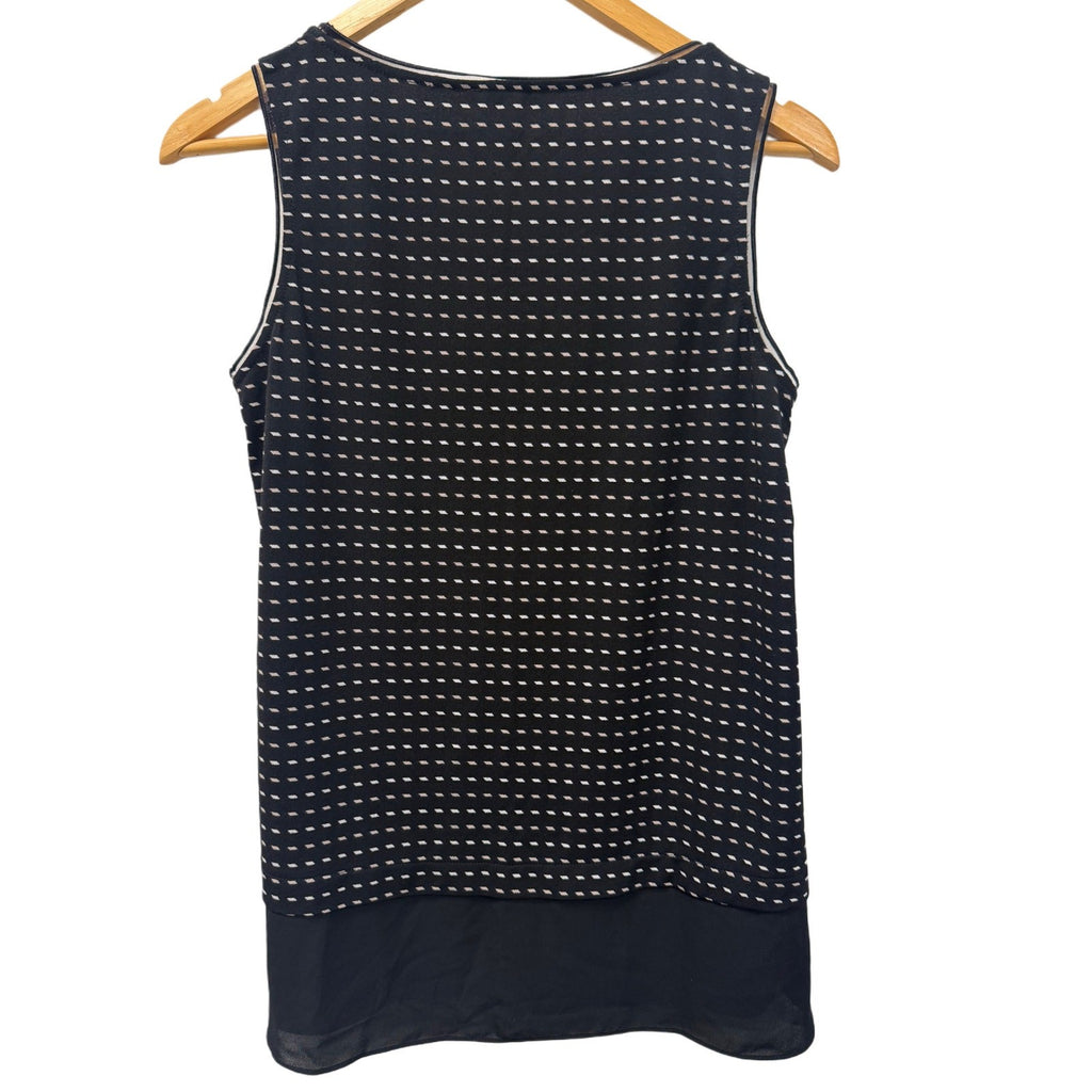 Adrianna Papell woman's short sleeve top in black and white pattern size S