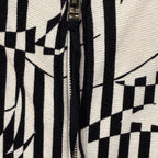 9-h15 STCL black short sleeve dress with black and white print on top