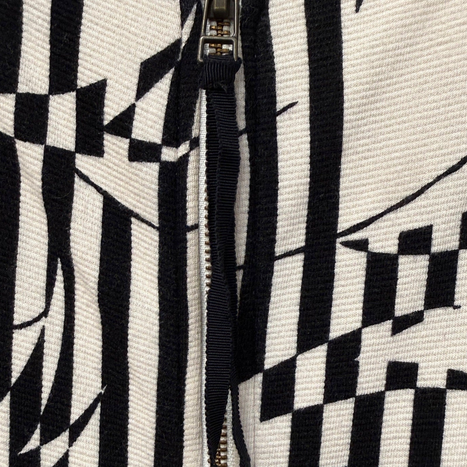 9-h15 STCL black short sleeve dress with black and white print on top
