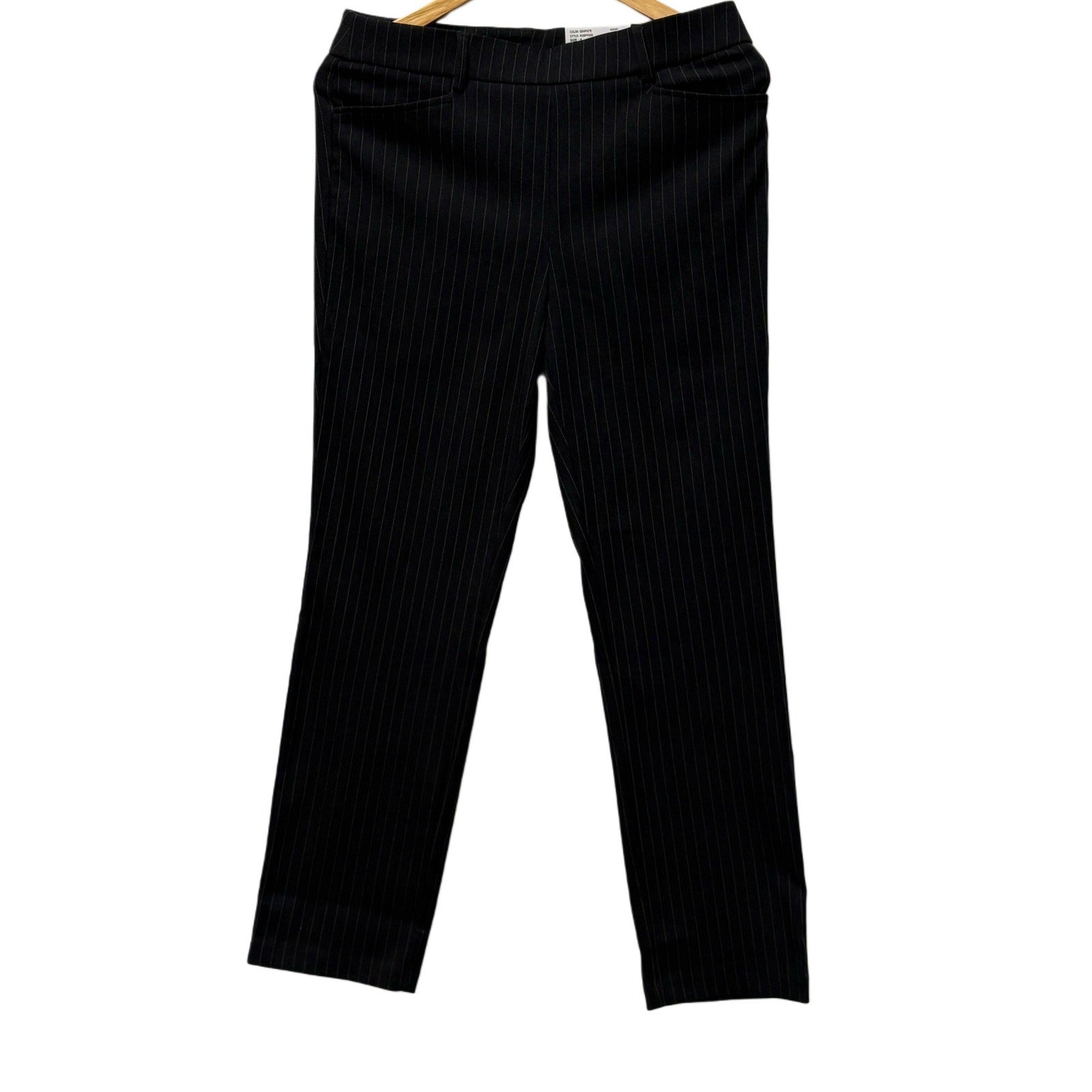 Rafaella black and white stripe woman's pants in size 8