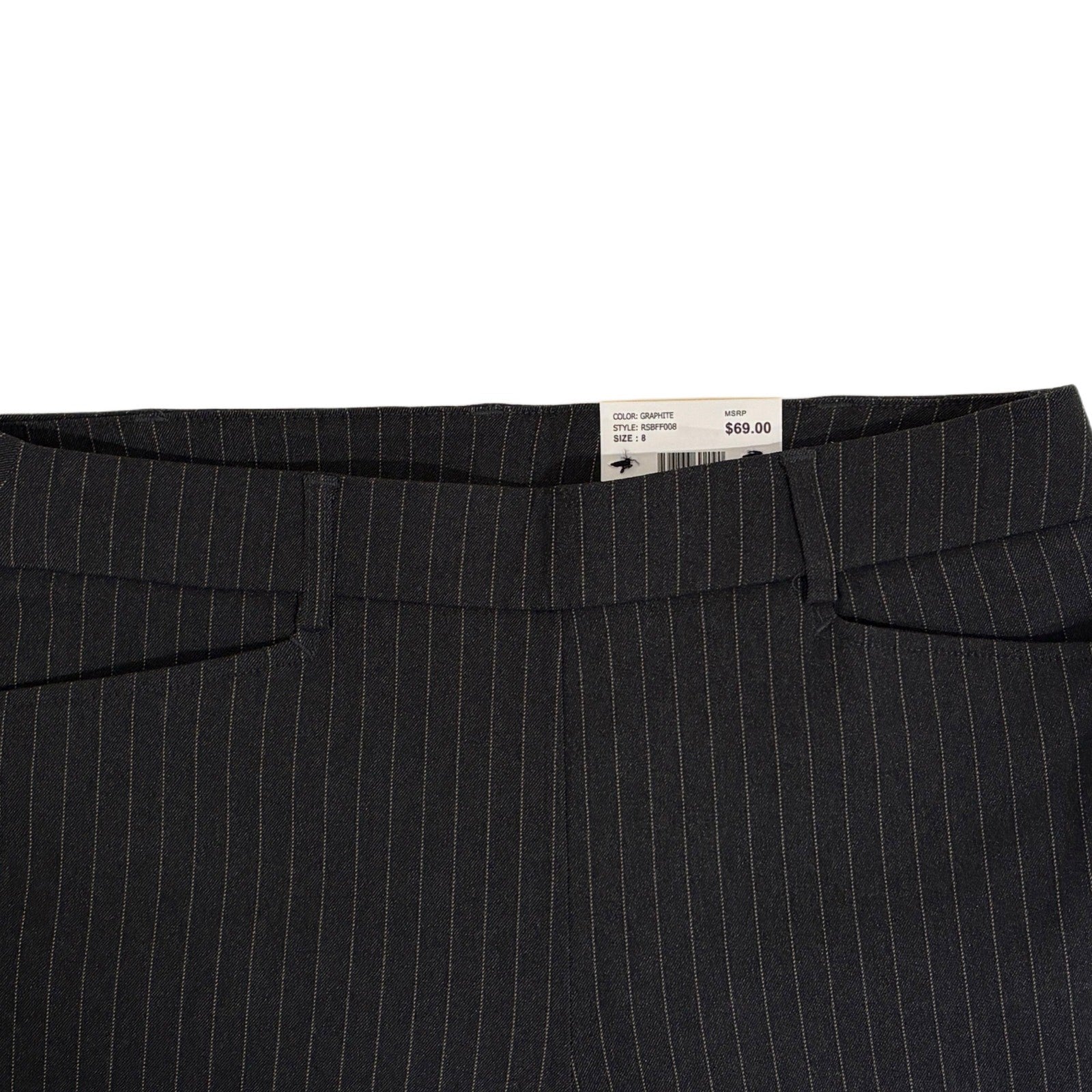 Rafaella black and white stripe woman's pants in size 8
