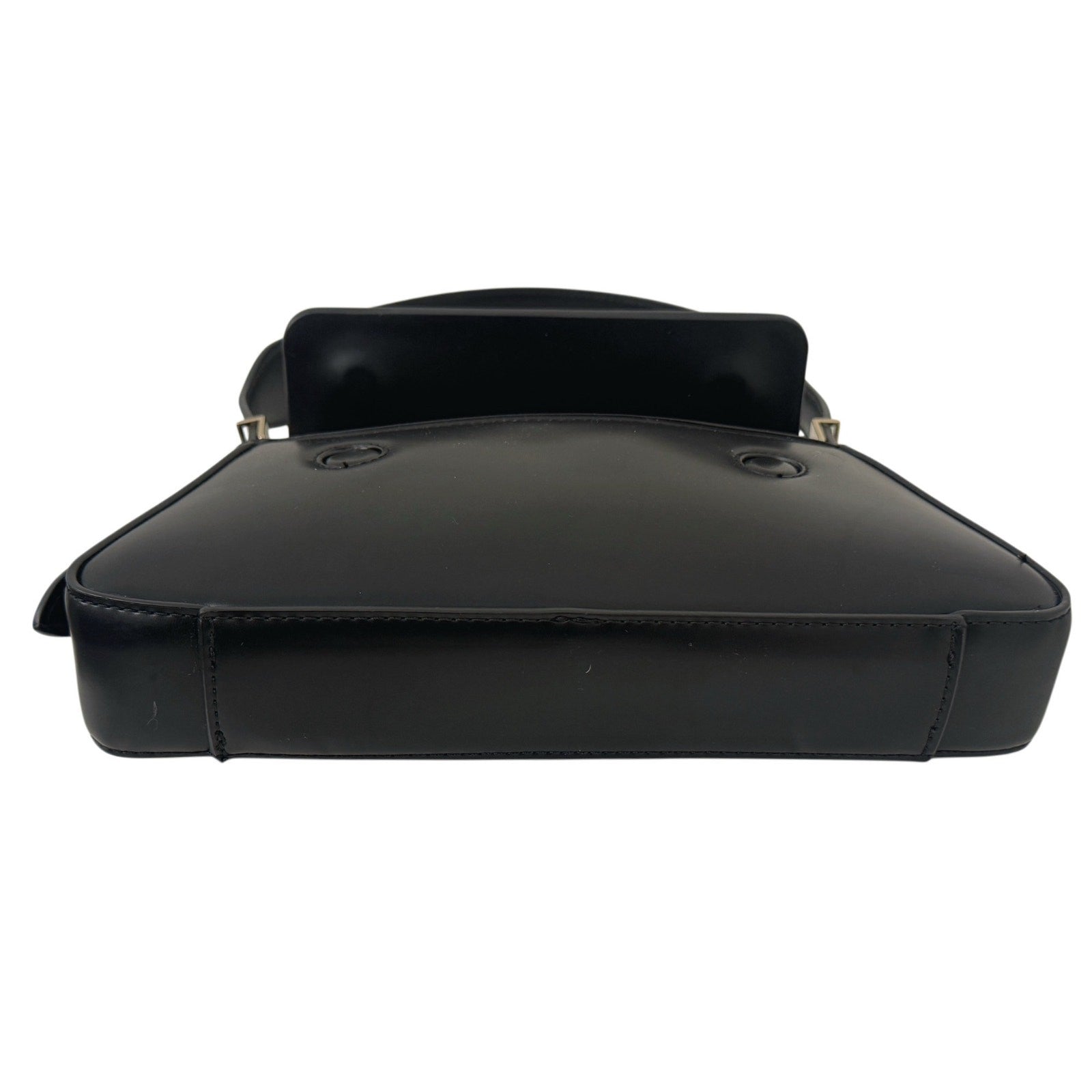 Zara Black Minimalist Baguette Shoulder Bag Silver Hardware Y2K Style