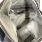 VALENTINA Italy Genuine Italian Pebbled Leather Taupe Sling Backpack Shoulder Bag