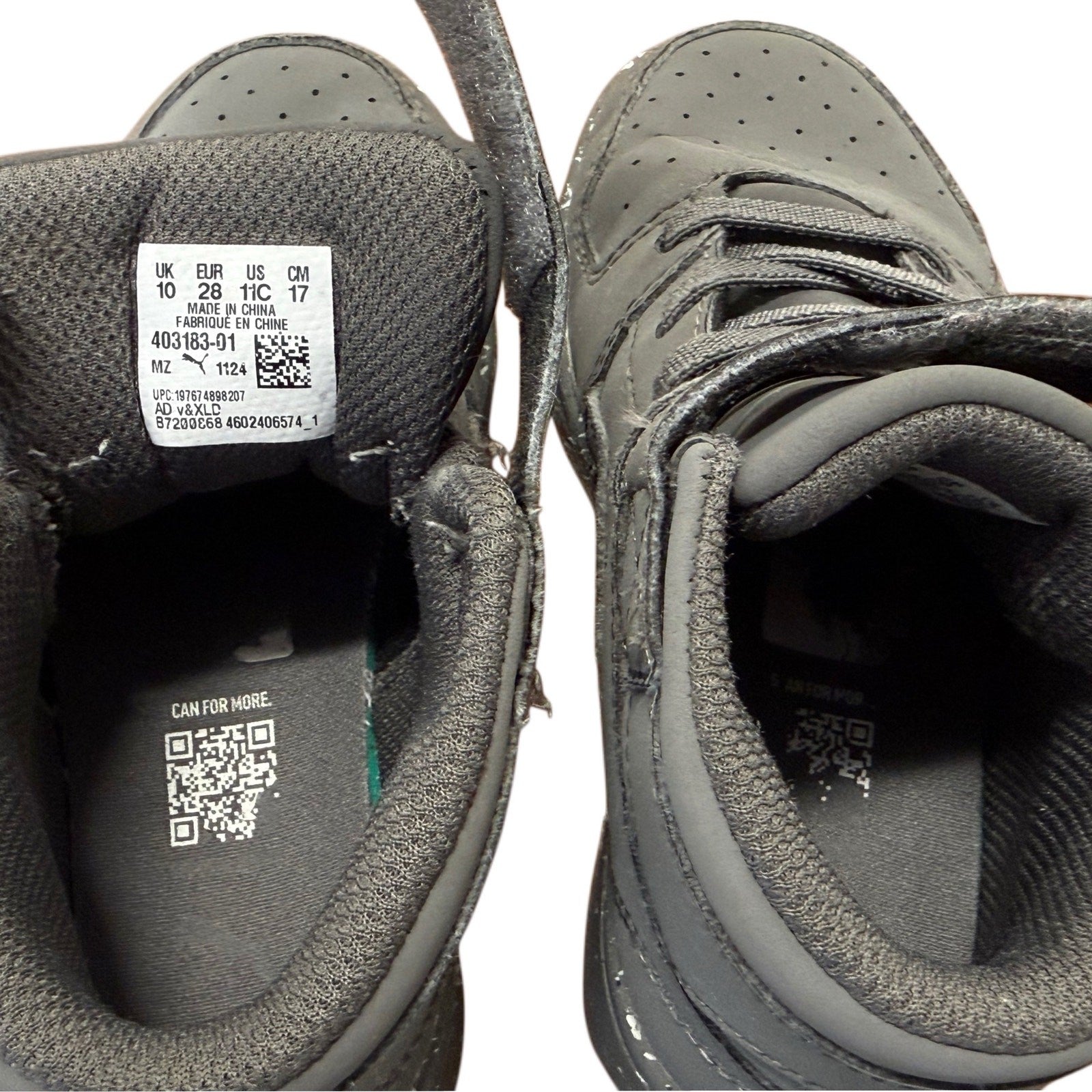 Puma Boys grey sneakers in size 11C