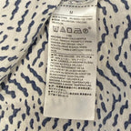 Banana republic black and white print woman's short sleeve button down