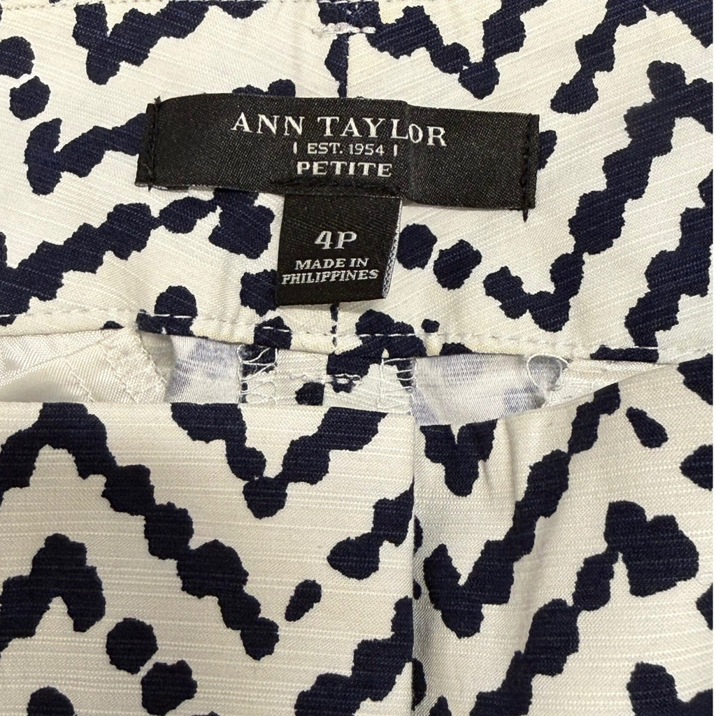 Ann Tylor woman's black and white cotton pants