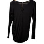 Black woman's Jessica Simpson spandex black top