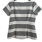 WHITE HOUSE BLACK MARKET BLACK & WHITE STRIPED TOP SIZE 14