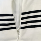 WHITE HOUSE BLACK MARKET BLACK & WHITE STRIPED TOP SIZE 14