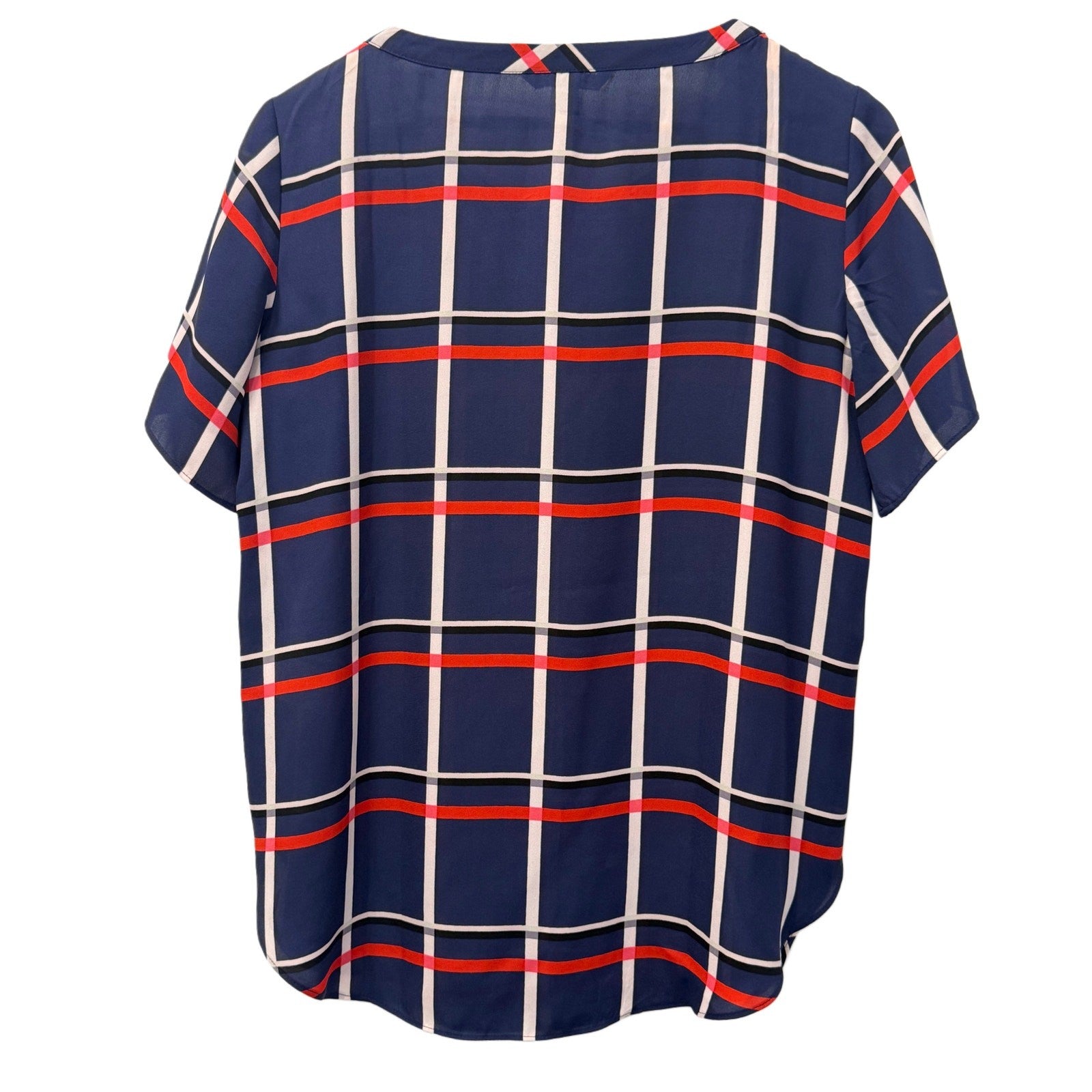 Banana republic blue, red and white checkered woman' XS blouse