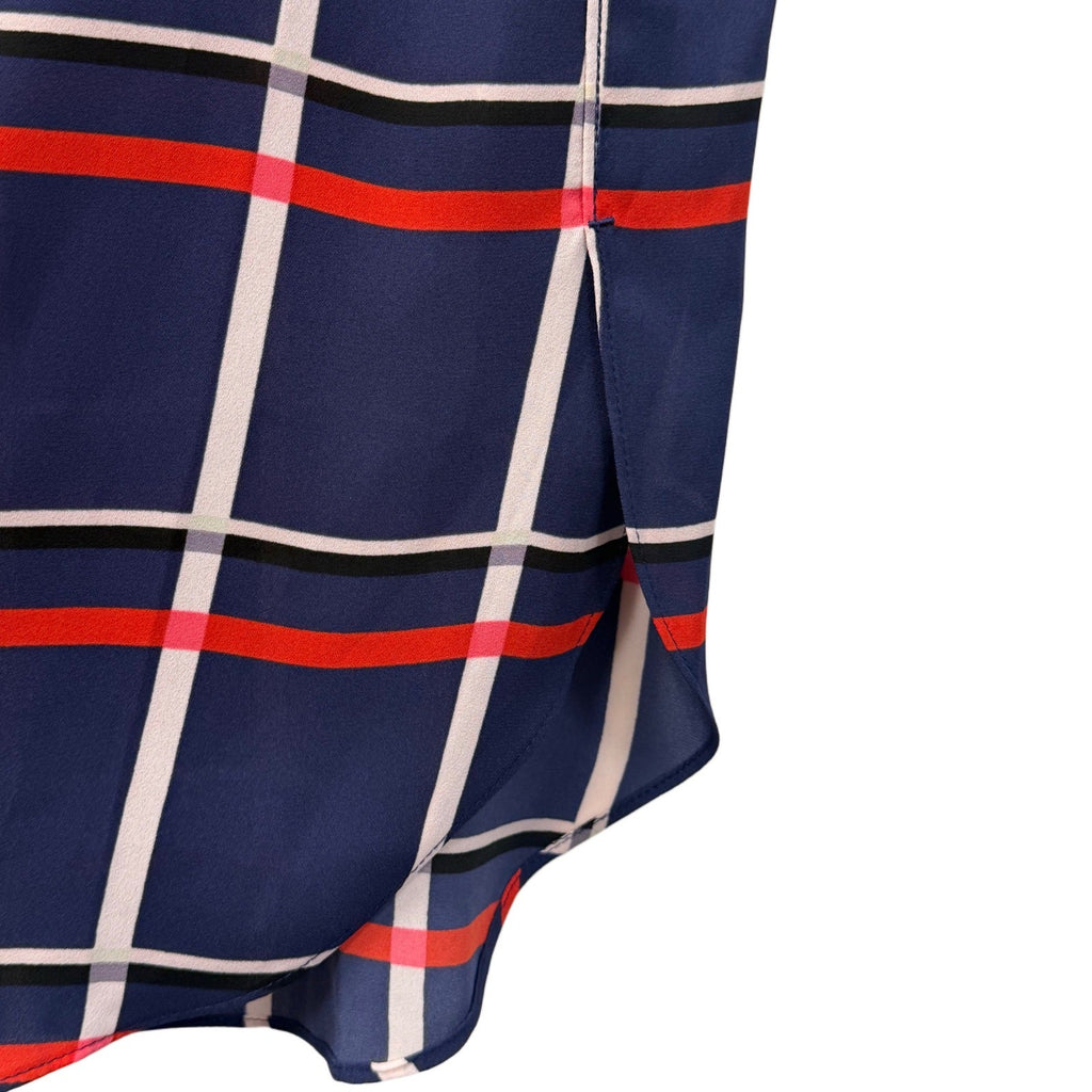 Banana republic blue, red and white checkered woman' XS blouse