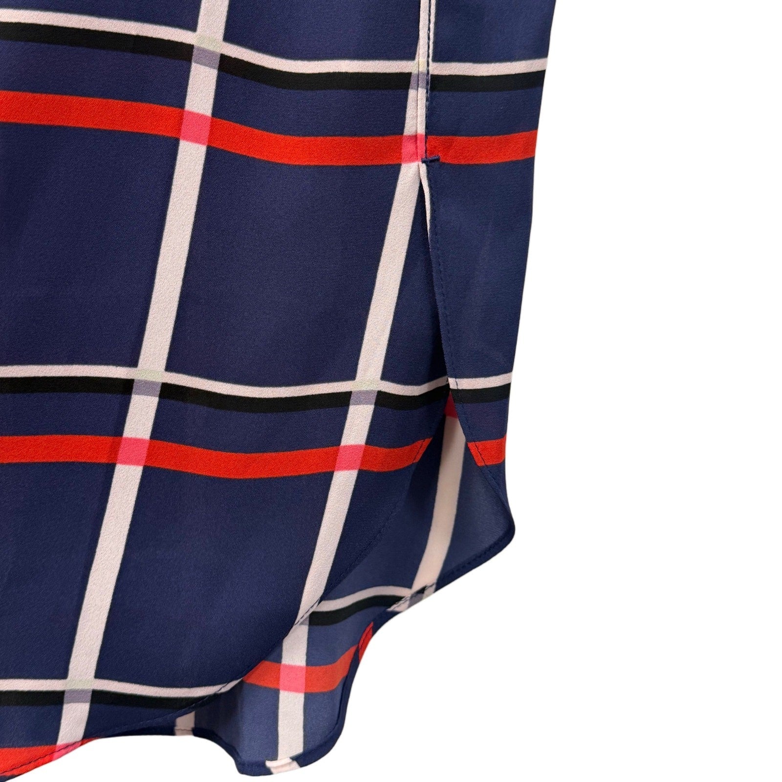 Banana republic blue, red and white checkered woman' XS blouse