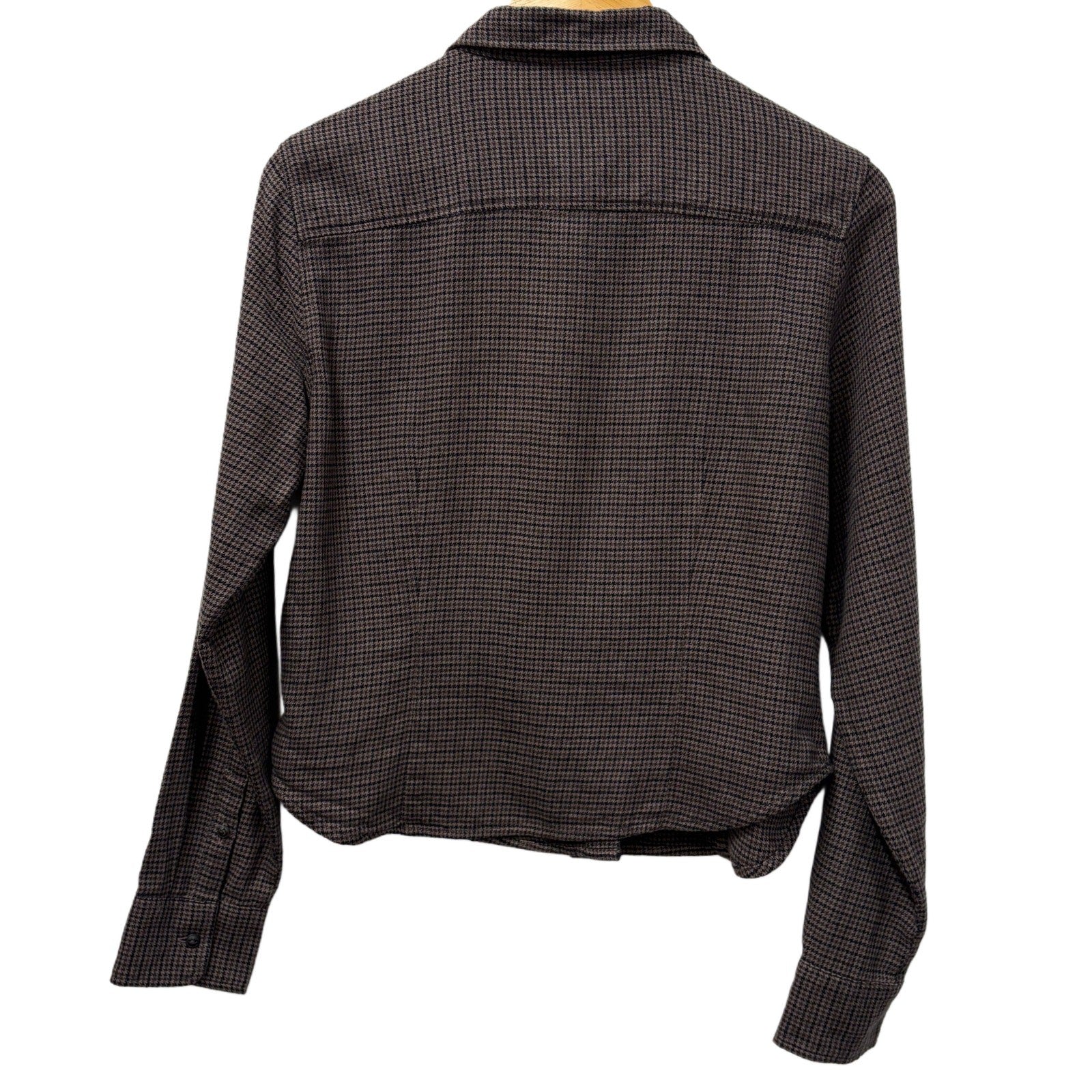 Gap cropped fitted in flannel in checkered pattern size M