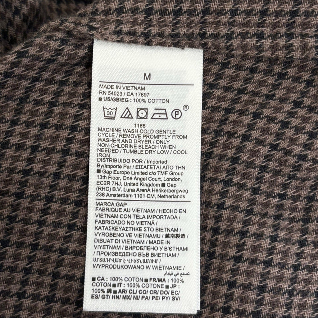 Gap cropped fitted in flannel in checkered pattern size M