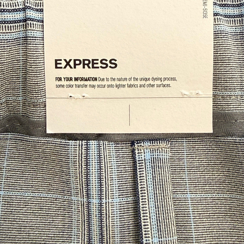 Express woman's checkered blue and grey woman's pants in size  29/30