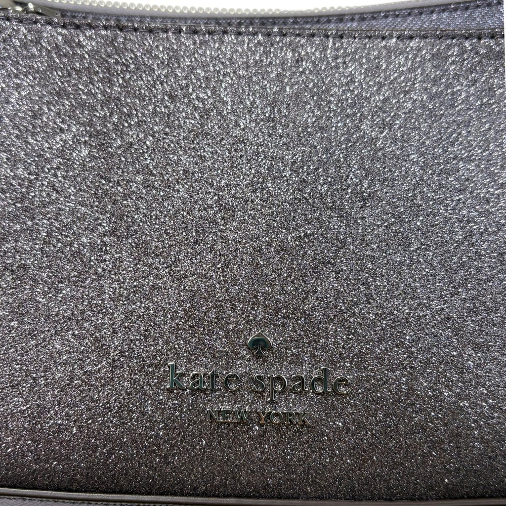 Kate Spade Glitter Crossbody Duo Bag NWT Purple/Gunmetal Sparkle