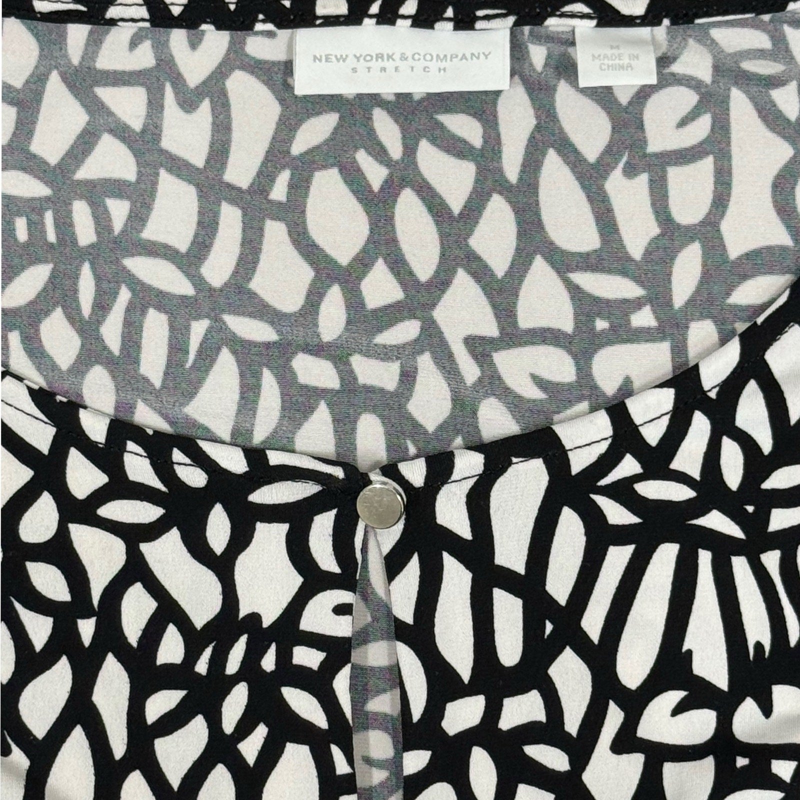 New York & Co. black and white dress size M
